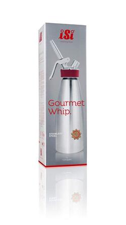 Сифон для збивання вершків iSi Gourmet Whip Plus 1 л, нержавіюча сталь, для вершків, соусів, супів, еспум і десертів, використання капсул iSi