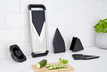 WMF Top Tools Овочерізка Cromargan Edelstahl 37x12.5 см з контейнером та захистом пальців