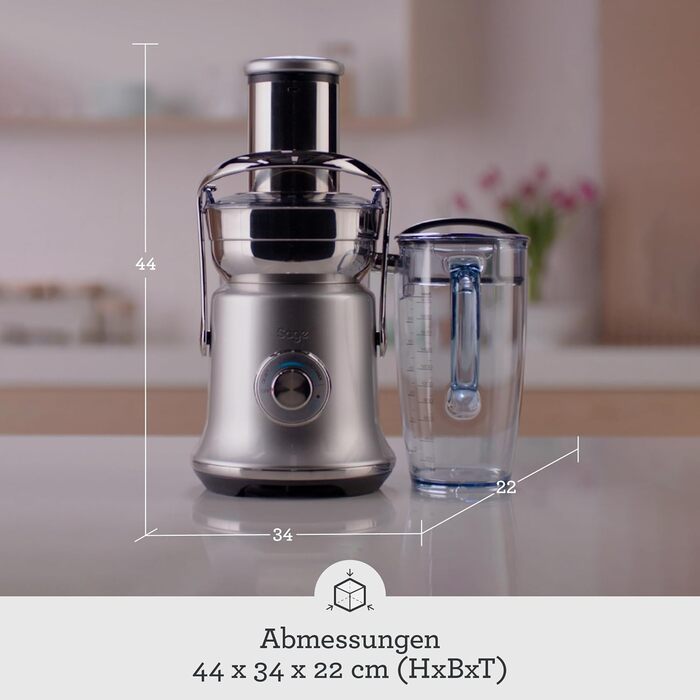 Соковижималка Sage Nutri Juicer Cold Plus XL з широкою горловиною, нержавіюча сталь, 88 мм, преміум якість