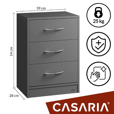 Тумбочка Елоїза набір 2 антрациту 54x39x28см