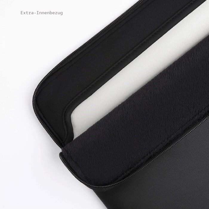 Захисний чохол-папка Comfyable Slim з екошкіри для MacBook Air та MacBook Pro 13/13.3/14 дюймів (M1, M2, M3, M4, M5, 2021-2026), чорний