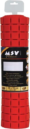 Преміум килимок для душу MSV, антибактеріальний, нековзний, з присосками, аромат троянди, червоний, 54x54 см, прати при 60°