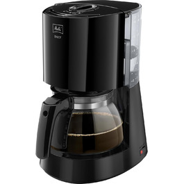 Кавоварка Melitta Enjoy з фільтром, скляна каністра, 10 чашок, чорна, з функцією захисту від крапель