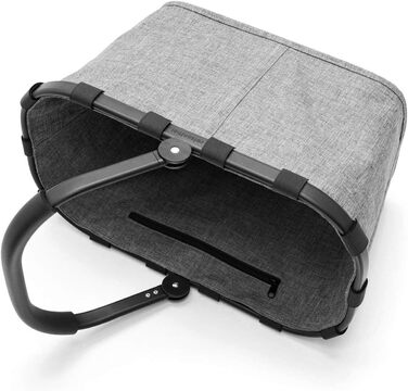 Кошик для покупок Reisenthel Carrybag Frame Twist Silver з кришкою Black, сріблясто-чорний