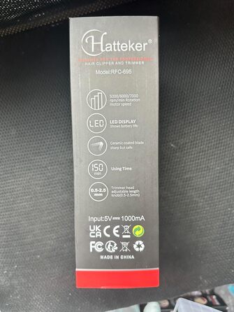 Професійна машинка для стрижки Hatteker, набір для догляду, тример для бороди, Т-подібний лезо, водонепроникний IPX7, сірий, для чоловіків