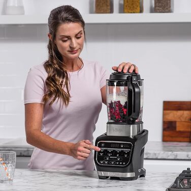 Блендер-суповарка Ninja Foodi HB150EU, 1,7 л, 1000 Вт, 10 програм, гарячий і холодний міксер, скляний глечик, чорний