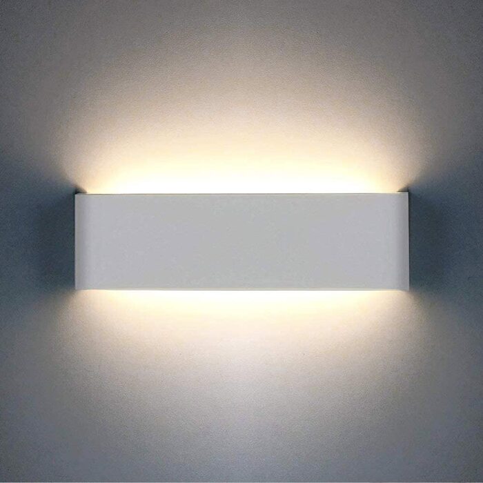 Світильник настінний LED Lightess, білий, 16W, IP44, алюмінієвий, для вітальні, спальні, коридору, тепле біле світло, сучасний дизайн