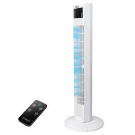 Вентилятор вежовий Turmventilator з пультом, LED-дисплеєм та таймером – 3 режими, 70° осциляція, 50 Вт, 97.5 см (білий)