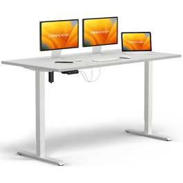 Електричний стіл KRIEG HighDesk SMART 160x80 см білий - регульований по висоті стіл для роботи сидячи та стоячи