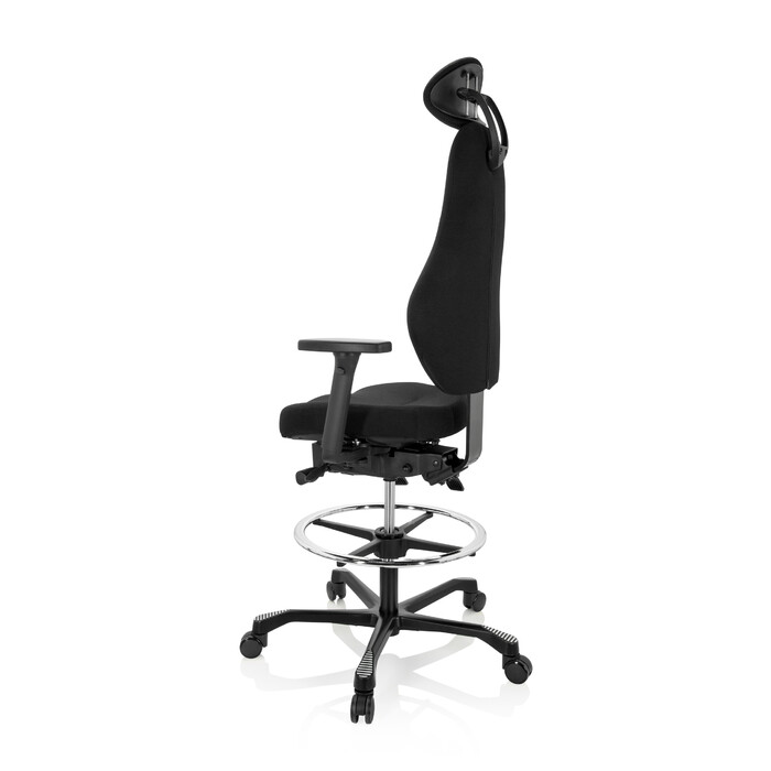 Робоче крісло / стільниця стілець RESISTIO WORK тканина чорний hjh OFFICE