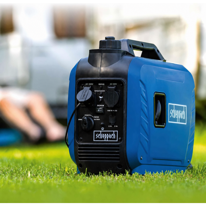 Генератор струму Scheppach SG2500i інверторний бензиновий | 2000W | 2x 230V, 2x USB | 64,1dB