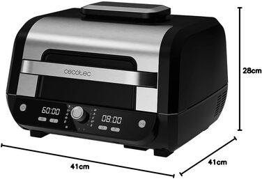 Аерофритюрниця-гриль Cecotec Cecofry FireDome 6000 без олії, 6 л, 2400 Вт, 6 режимів приготування, 4 рівні гриля, з термостатом та аксесуарами