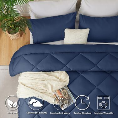 Ковдра CozyLux 200x200 см для всіх сезонів, мікрофібра 300gsm, біла. Розміри: 135x200 см, 200x200 см