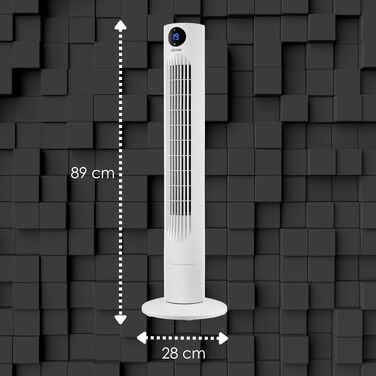 Вентилятор Tower Echo - тихий, з пультом, LED-дисплеєм та таймером 12 год