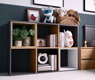 Стелаж TopEshop 110 см x 75 см x 30 см, антрацит