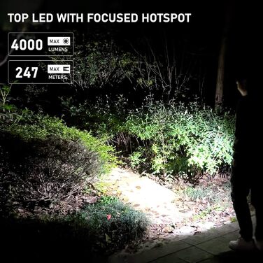 Ліхтарик Sofirn IF23 LED 4000 Люмен, багатокольоровий, потужний, акумуляторний, USB-C, 8 режимів яскравості для кемпінгу, риболовлі, пошуку, вулиці