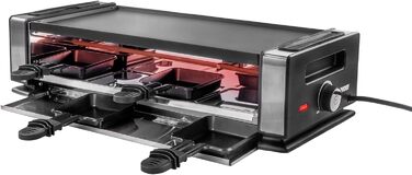 Раклетниця UNOLD 48760 Delice Basic 1200 Вт, для 8 осіб, з натуральним каменем, антипригарна двостороння пластина, нержавіюча сталь