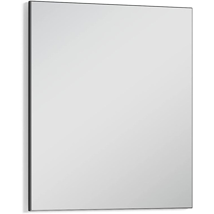 Настінне дзеркало byLIVING Jakob, антрацит, 60x70 см, сучасний дизайнерський дзеркальний декор для передпокою та ванної кімнати