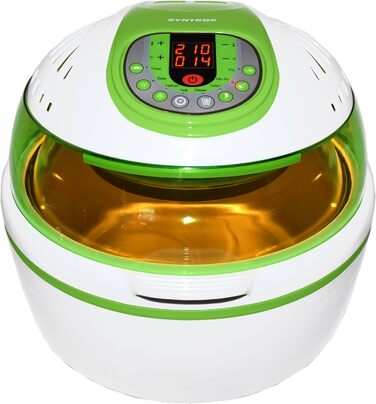 Аерофритюрниця Syntrox Germany Turbo, 10 л, LED-дисплей, без жиру, зелена