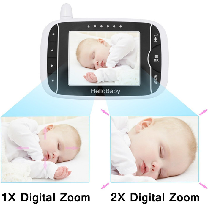 Радіоняня HelloBaby HB32 з камерою та екраном 3.2