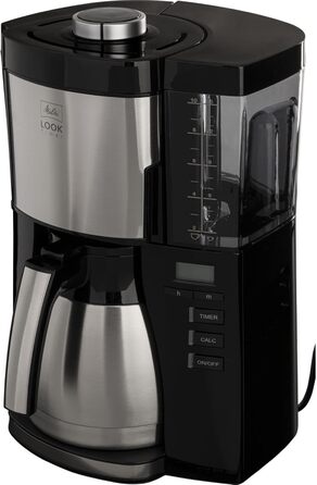 Кавоварка Melitta Look Timer з термокухлем, таймером, антикрапельною системою, на 10 чашок, чорна