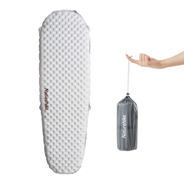 Самонадувний кемпінговий килимок Naturehike Thermal 5.8 R-Value для 4 сезонів, ультралегкий туристичний матрац для сну (модель Weib-5.8r-mummy)