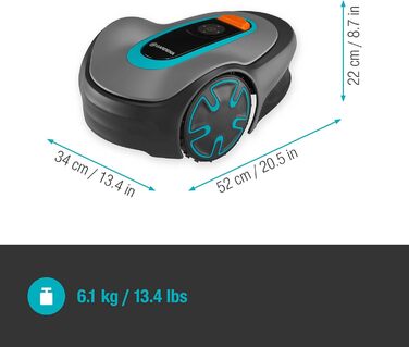 Робот-газонокосарка Gardena SILENO minimo 500 м² з Bluetooth, інтелектуальна автоматична косарка, керування через додаток, німецька версія
