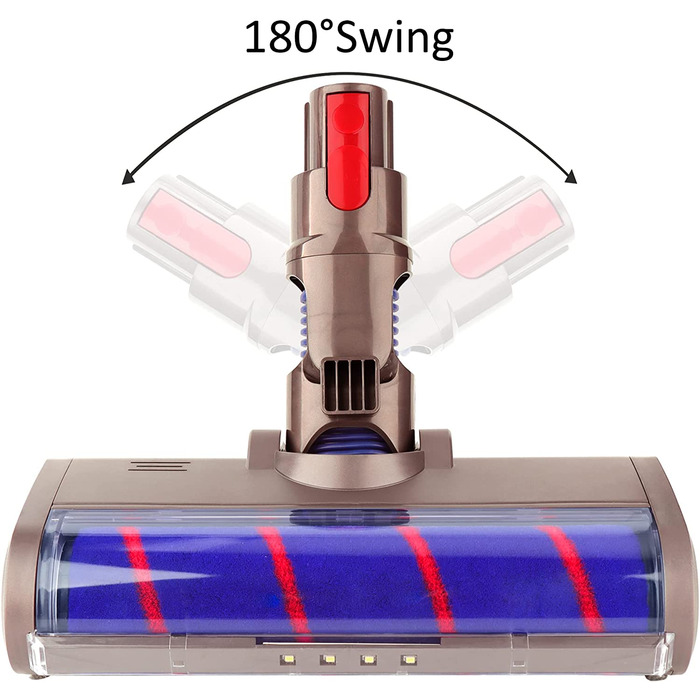 М'яка роликова турбощітка AINUO для Dyson V7/V8/V10/V11/V15/SV10/SV11, насадка для акумуляторного пилососа