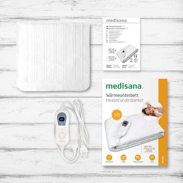 Електропростирадло Medisana HU 665, 150x80 см, 3 режими, авто-вимкнення, захист від перегріву, пране, для матраців, біле
