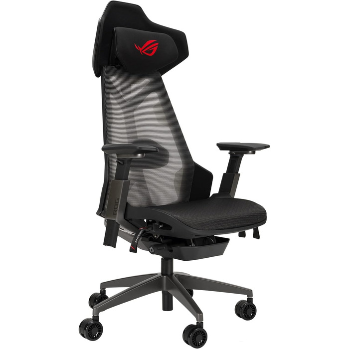 Ігровий крісло ASUS ROG Destrier Ergo (чорний) з регульованими підлокітниками та підтримкою попереку