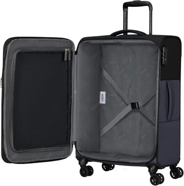 Валіза American Tourister Daring Dash Spinner M, розширювана, 66.5 см, 67/75 л, чорний/сірий