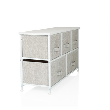 Комод FOLDAR 100x30x55см 5 відділень сірий hjh LIVING
