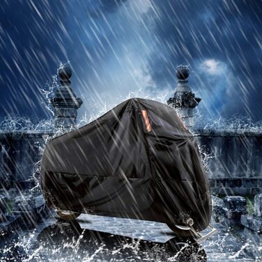 Чохол для мотоцикла WinPower 2XL 210D, водонепроникний, захисний, для вулиці та приміщення, термостійкий, з замком, від пилу та UV, 240x140x104 см