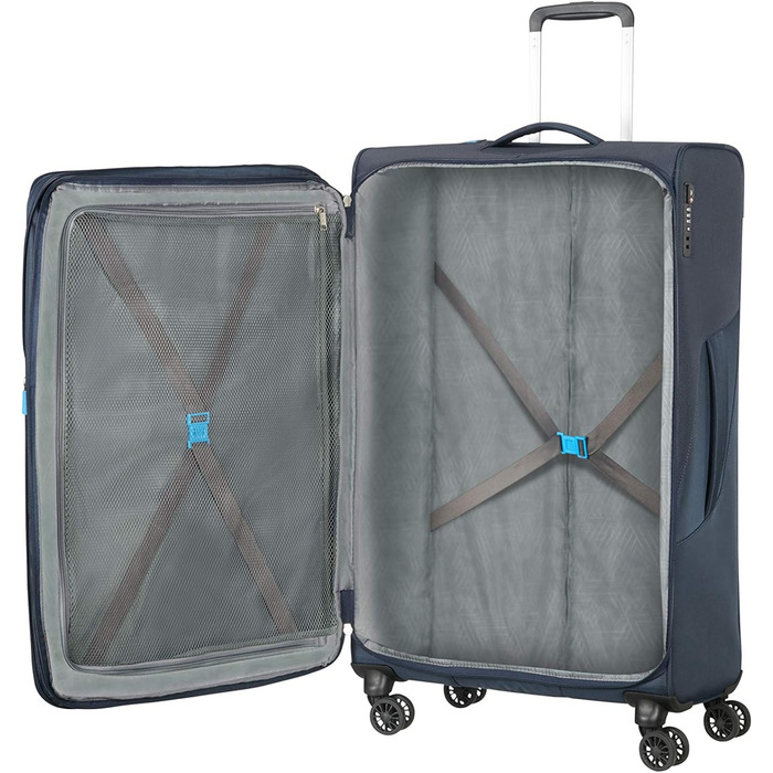 Валіза American Tourister Summerfunk, синя, 79 см, 119 л, розширювана, на 4 колесах