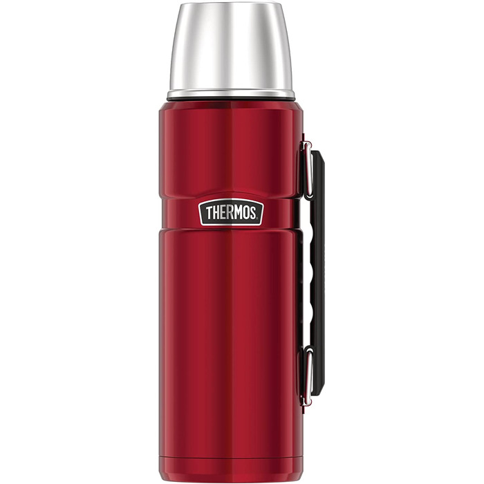 Термос Thermos Stainless King 1,2 л з ручкою, нержавіюча сталь, колір журавлина