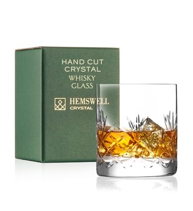 Склянка для віскі Glenrigg 310 мл – Tumbler з кришталю без свинцю з важким дном та подарунковою коробкою – ідеально для скотчу, бурбону та односолодового віскі