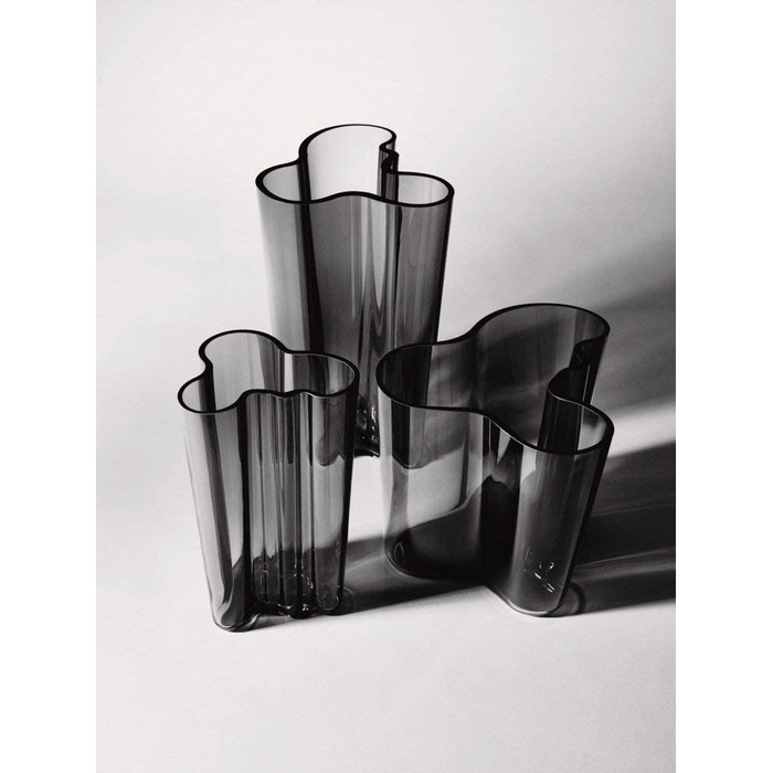 Ваза Iittala Aalto 251 мм сіра, скляна, дизайнерська