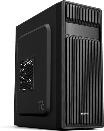 Корпус для ПК Zalman T6 ATX Midi-Tower, чорний, ігровий, з попередньо встановленим 120-мм вентилятором, добрий повітряний потік