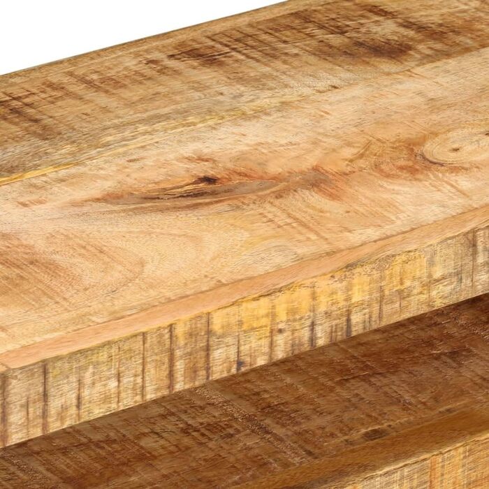 ТВ-тумба з масиву манго vidaXL, 110x30x40 см, 3 шухляди, 1 полиця, меблі для телевізора, низька тумба, мангове дерево