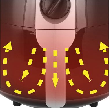 Аерофритюрниця Emerio XXL 4.5 л, 1500 Вт, без олії, чорна, швидкий нагрів, таймер, найкраща ціна-якість 2020