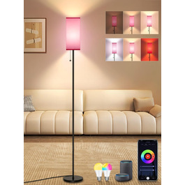Розумна RGB+CCT Wi-Fi LED торшер 9Вт E27 для вітальні, димований, 2700K-6500K, керування через додаток, Alexa/Google, музичний та таймерний режими