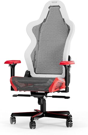 Ігрове крісло DXRacer Air R1S, сітка, біло-чорно-червоне, до 200 см