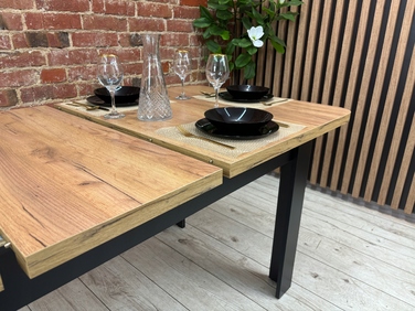 Обідній гарнітур Loft Ribes: розкладний стіл 80x140/180 см та 6 стільців