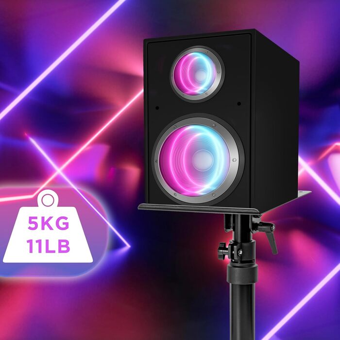 Стійки для колонок Duronic SPS15: Універсальні настільні тримачі, регульована висота, поворотні, для Hi-Fi, домашнього кінотеатру, студії звукозапису