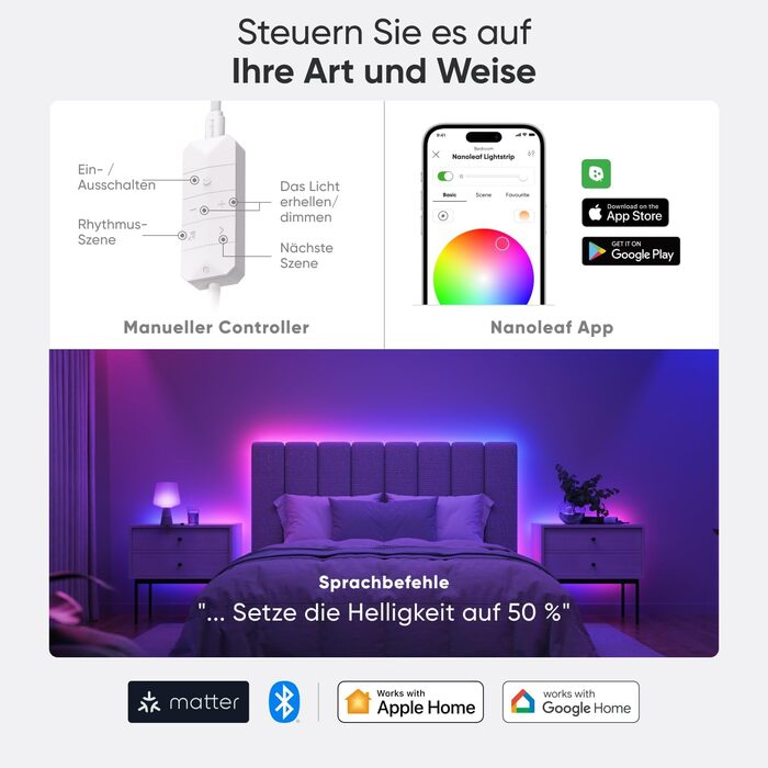 Nanoleaf Holiday String Lights 25м - RGB, 300 LED, 18W, IP44, 220-240VAC, EU