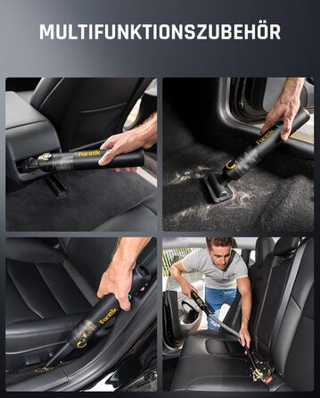 Потужний акумуляторний автопилосос Fanttik Slim V8 Apex, 19000 Па, 45 AW, RobustClean™, 4-в-1, міні-насос, портативний пилосос для авто і дому, чорний
