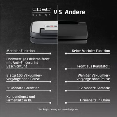 Вакууматор CASO advanced Pro VRH 590 з функцією CASOTEK Liquid, подвійним швом та набором пакетів, професійний