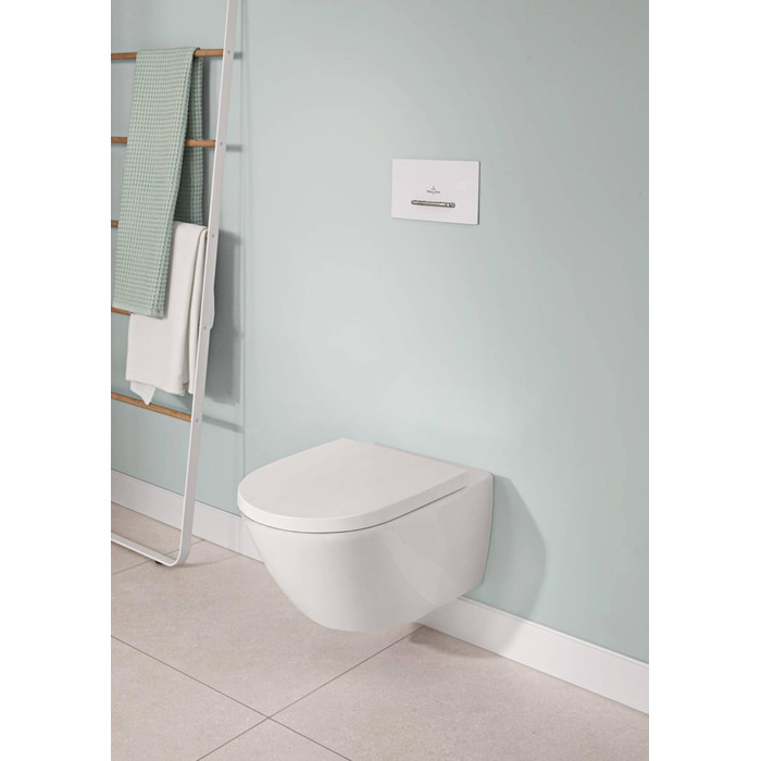 Сидіння для унітазу Villeroy & Boch Subway 3.0, дюропласт, з мікроліфтом, знімне, овальне, біле, глянцеве, оригінальна заміна