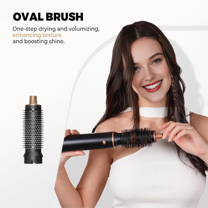 Airstyler 5 в 1: Фен-щітка, плойка, гаряче повітря для укладки волосся Schwarz/Gold