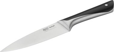 Набір кухонних ножів Jamie Oliver by Tefal з підставкою, 6 предметів, сталь з криозагартуванням, блок з акації, коричневий, K267S556